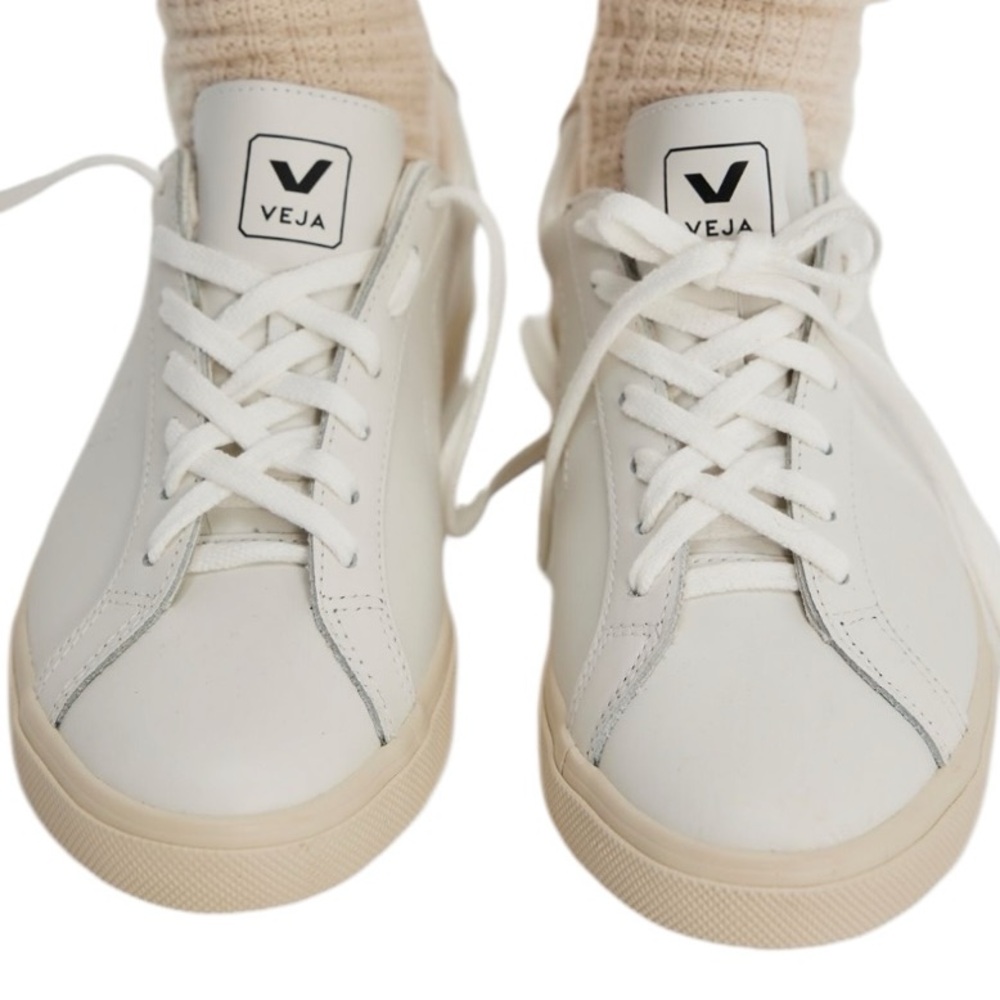 Veja Esplar Extra White Leather Sneakers Size US 6 - Picture 3 of 15